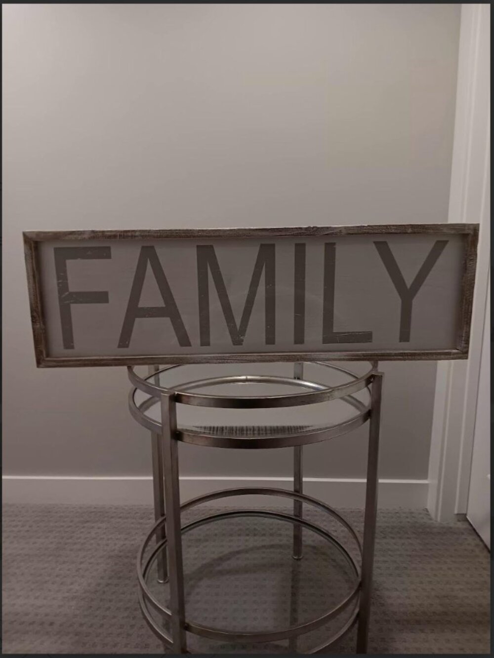 Stenciled Wooden "Family" Sign